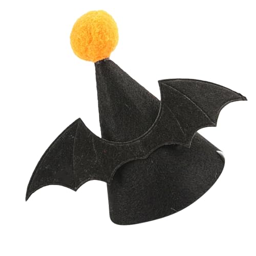 Halloween-Haustier-Hut – Fledermaus-Haustierhut für Halloween, Fledermausflügel, Fledermausflügel, Haustierhut für Kätzchen, Halloween- -Dekoration, Hut für Welpen von Povanjer