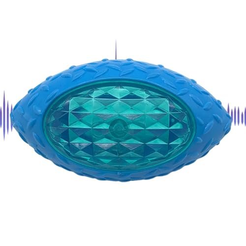 Hundespielzeugbälle aus Gummi, blinkende Hunde-Fußball-Spielzeugbälle, tragbar, interaktiv, leuchtende, elastische Bälle für mittelgroße Welpen von Povanjer
