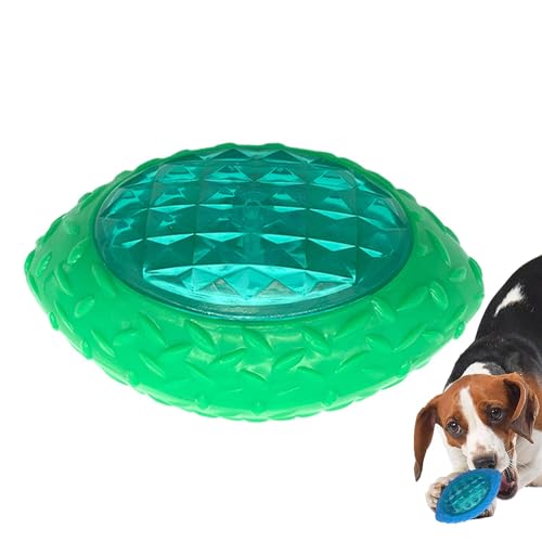 Interaktives Kauspielzeug für Hunde – blinkende Hunde-Fußball-Spielzeugbälle, tragbar, interaktiv, leuchtende, elastische Bälle für mittelgroße Welpen von Povanjer