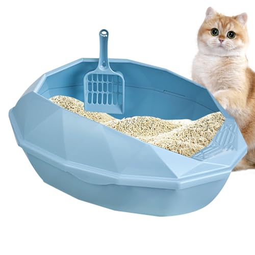 Katzentoilette für Katzen, geschlossene Katzentoilette, abnehmbar, spritzwassergeschützt, halbgeschlossen, mit Schaufel, Größen (13 Stile und Farben) von Povanjer