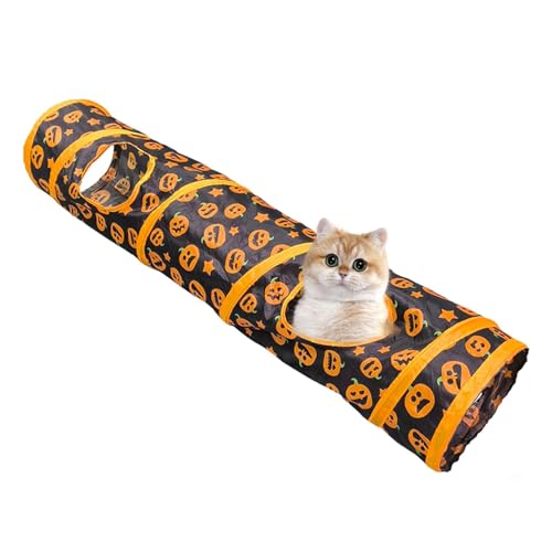 Katzentunnel für Indoor-Katzen, faltbares Kaninchentunnel-Spielzeug, -Muster, Katzenspielzeug für Indoor-Übungen, Katzenhöhle für Katzen, Kätzchen, Kaninchen, Welpen von Povanjer