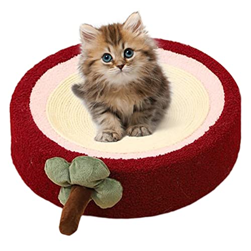 Kratzbrett rund - Kratzbaum Sisal Katze | Kratzfeste Schale für Katzen Wohnzimmer Indoor Katzen Schlafsofa Kätzchen Schutz Povanjer Möbel von Povanjer