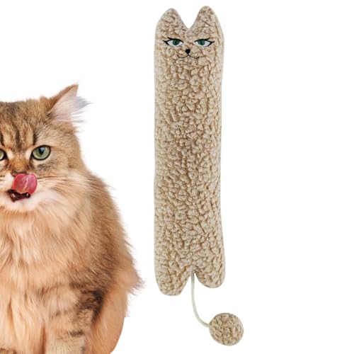 Povanjer Kauplüsch für Katzen, Katzenbeißplüsch - Kauspielzeug für Katzen aus weichem Plüsch für Hauskatzen,Pillow Cat Kick Toys Interessantes weiches Kätzchen-Beißspielzeug für Trainingsunterhaltung von Povanjer