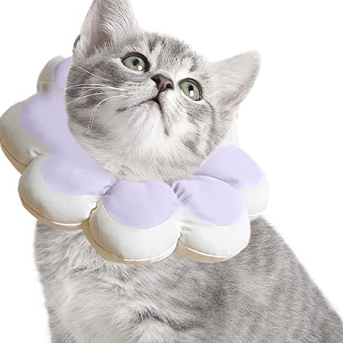 Nackenschutz für Katzen, Donut-Halsband für Haustiere aus weicher, Leichter Baumwolle, Pet Neck Cone verhindert das Lecken, Kauen und Kratzen für Fotoshootings, lustige Partytage von Povanjer