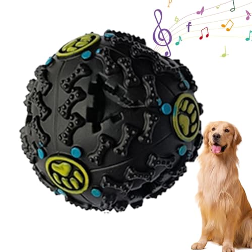 Povanjer Wackelball für Hunde, Puzzleball für Hunde | Beißball-Spielzeug,Interaktives Kauspielzeug für Lebensmittel, kreative Slow-Feeder-Bälle mit Kichergeräusch zum Stressabbau und Langeweile von Povanjer