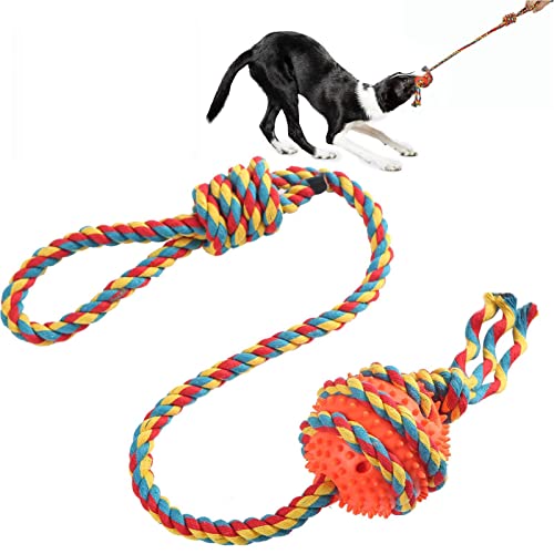 Povanjer Welpen-Zahnkauen - Großes Hundespielzeug,Wolfhound Toys Seil- und Ball-Design, stimuliert das Kauen, befriedigendes Nagen für kleine Welpen, Hunde, Wolfshunde, Welpen von Povanjer