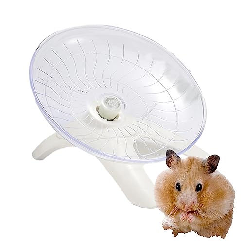 Rad für Hamster - Hamster-Übungsrad | Flying Saucer Rennmaus-Rad, 7-Zoll-Acryl-Laufrad für Hamster, Rennmäuse, Mäuse, Hamster-Zubehör von Povanjer