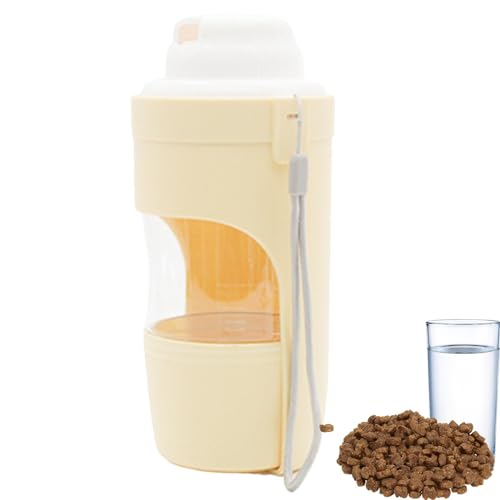 Reise-Wasserflasche für Hunde, tragbare Wasserflasche für Hunde, vielseitige Wasserflasche für Hunde mit Futterbehälter, Wassernapfspender für Hunde, Schüssel Reise-Wasserflasche für Hunde, tragbare Wasserflasche für Hunde, vielseitige Wasserflasche für Hunde mit Futterbehälter, Wassernapfspender für Hunde, Schüssel von Povanjer