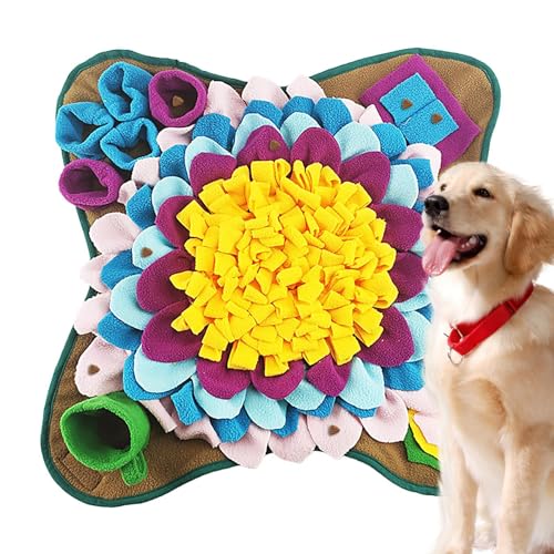 Schnüffelmatte für Hunde, Puzzle-Spielzeug, Bereicherung, Haustier-Futtermatte, Nasenarbeit, Fütterungsmatte für Geruchstraining, langsames Fressen, bunte, rutschfeste Futtermatte für Hunde, kleine von Povanjer