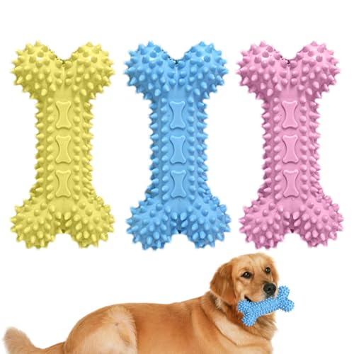 Welpenspielzeug zum Zahnen, TPR Hundekauspielzeug für Welpen - Wiederverwendbarer Ball mit Seil Hundespielzeug, Welpen-Beißring, Hundezahnreinigungsspielzeug zur Linderung von Langeweile von Povanjer