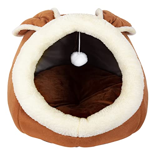 powerking Hundebett, Soft Donut Pet Cuddler und Schlafkissen Für Kätzchen und kleine Hündchen - rutschfestes Katzennest-Höhlenbett waschbar von powerking