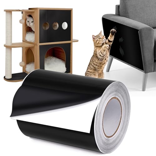 Kratzschutz Sofa Tape, Kratzfolie Katzen Selbstklebend, Anti Kratz Folie für Katzen, Transparent Kratzschutzfolie für Möbel Couch Sofa Wand Tür Schutz (10cmx15m) von Powmag