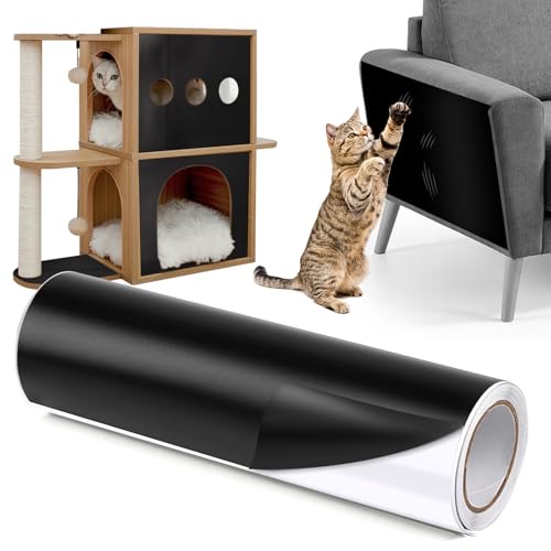 Kratzschutz Sofa Tape, Kratzfolie Katzen Selbstklebend, Anti Kratz Folie für Katzen, Transparent Kratzschutzfolie für Möbel Couch Sofa Wand Tür Schutz (20 cm x 3 m) von Powmag