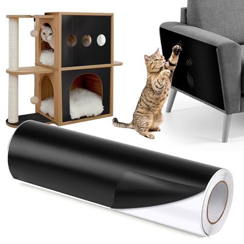 Kratzschutz Sofa Tape, Kratzfolie Katzen Selbstklebend, Anti Kratz Folie für Katzen, Transparent Kratzschutzfolie für Möbel Couch Sofa Wand Tür Schutz (20cmx5m) von Powmag