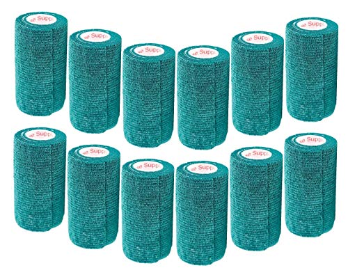 7,6 cm Vet Wrap Tape Bulk (Hunter Green) (12 Stück) selbstklebende Haftbandage für Hunde, Katzen, Haustiere, Pferde von Prairie Horse Supply