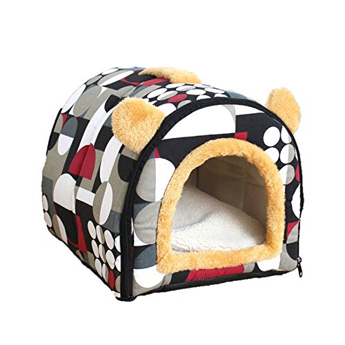 Prakti 17-Abnehmbare und Waschbare Folding Geometrisches Muster Kitten Pet Kennel Portable Travel Basket Bag Geeignet für Haustiere Um 6 Kg von Prakti