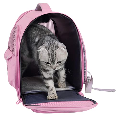 Pratvider Katzen-Rucksack | Atmungsaktive Tragetasche für Kätzchen | Große Kapazitäts-Reisetasche für kleine Hunde für Reisen, Wandern, Spazierengehen und den Einsatz im Freien von Pratvider