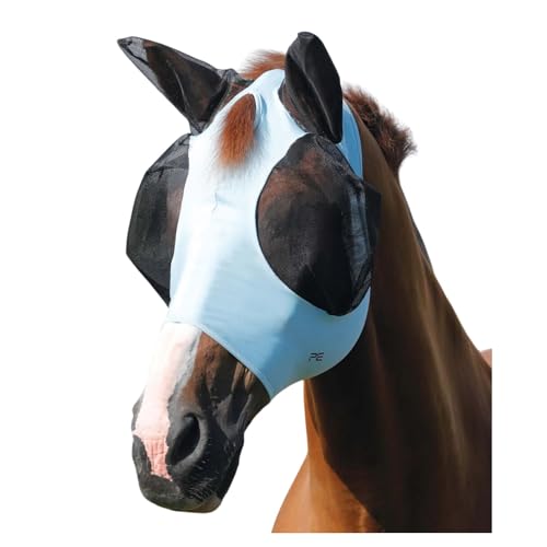 Premier Equine Fliegenmaske Comfort Tech Lycra Fly Mask Größe M, Farbe Blue von Premier Equine