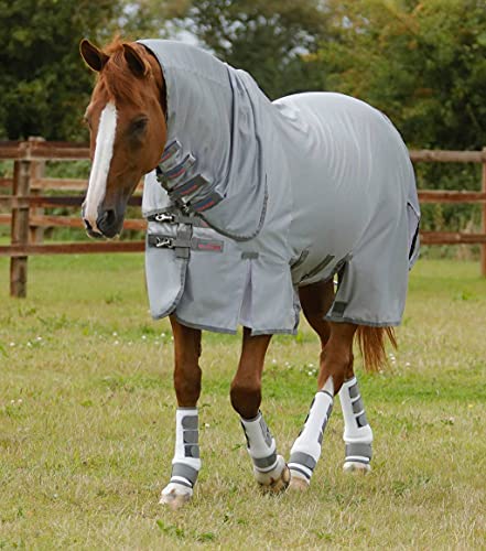 Premier Equine Fliegendecke Bug Buster Fly Rug with Belly Flap 6'6'' Silver von Premier Equine