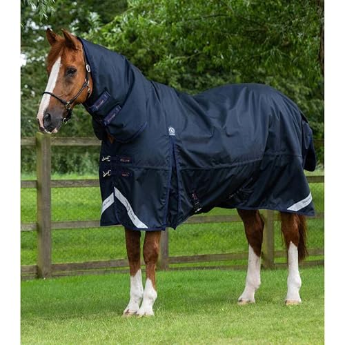 wasserdichte Outdoor-Decke für Pferde mit Halsabdeckung Premier Equine Buster Storm Classic 220 g von Premier Equine