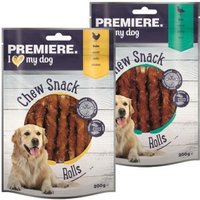 PREMIERE Chew Snack Kaustangen Huhn und Ente 2x200g von Premiere