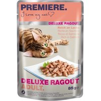 PREMIERE Deluxe Ragout Adult Reich an Lachs 44x85 g von Premiere