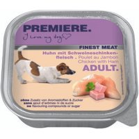 PREMIERE Finest Meat Nassfutter Hund Adult, Huhn mit Schinken 20x150 g von Premiere