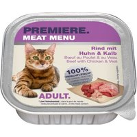 PREMIERE Meat Menu Adult Rind mit Huhn und Kalb 16x100 g von Premiere