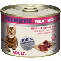 PREMIERE Meat Menu Adult Rind mit Rinderherzen 6x200 g von Premiere