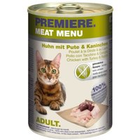 PREMIERE Meat Menu Adult Huhn mit Pute & Kaninchen 6x400 g von Premiere