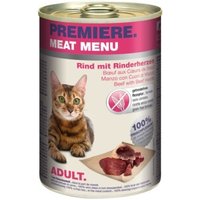 PREMIERE Meat Menu Adult Rinderherzen 6x400 g von Premiere