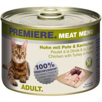 PREMIERE Meat Menu Adult Huhn mit Pute & Kaninchen 24x200 g von Premiere