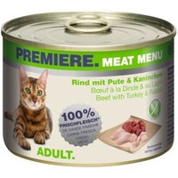 PREMIERE Meat Menu Adult Rind mit Pute & Kaninchen 24x200 g von Premiere