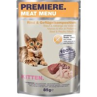 PREMIERE Meat Menu Kitten Rind & Geflügelkomposition 12x85 g von Premiere