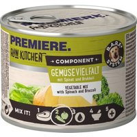 PREMIERE RAW KITCHEN Nassfutter Hund Adult Component, Gemüsevielfalt mit Spinat und Brokkoli 6x200 g von Premiere