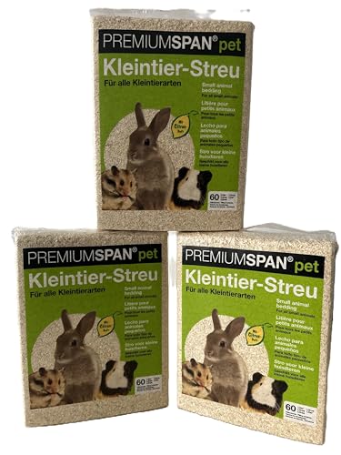 Premiumspan pet Kleintiereinstreu, 60l – 3.5 kg, Citrus von Premiumspan