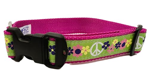 Preston Strapazierfähiges, verstellbares Boho-Hundehalsband, grooviges Hundehalsband in verschiedenen Größen für Hunde von XL bis XS. Groovy Boho (mittelgroßes Halsband, 3,2 cm breit) von Preston