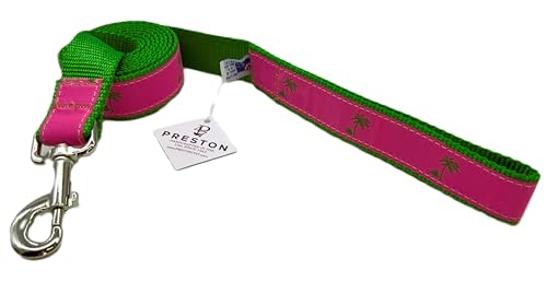 Preston Strapazierfähiges, verstellbares Hundehalsband oder Hundeleine, ideale Hundehalsbänder und Leinen in verschiedenen Größen für Hunde von XL bis XS (rosa Handfläche 1,8 m kleine Leine, 1,9 cm von Preston