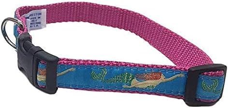 Preston Strapazierfähiges, verstellbares Hundehalsband oder Hundeleine, ideale Hundehalsbänder und Leinen in verschiedenen Größen für Hunde von XL bis XS. Meerjungfrau (X-Small-Halsband, 1,9 cm breit) von Preston