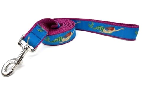 Preston Strapazierfähiges, verstellbares Hundehalsband oder Hundeleine, ideale Hundehalsbänder und Leinen in verschiedenen Größen für Hunde von XL bis XS. Meerjungfrau (große Leine, 3,2 cm breit) von Preston