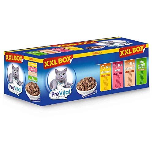 Prevital - Frische-Set XXL für Katzen – 48 x 100 g von Prevital