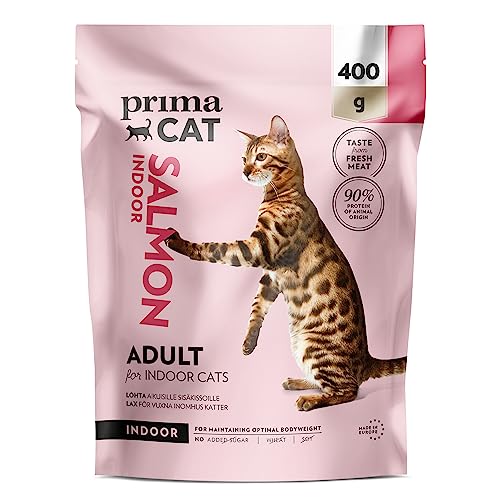 PrimaCat - Komplettes Trockenfutter für Katzen mit Lachsgeschmack, Futter für Erwachsene Katzen für den Innenbereich, 400g von prochoice Professional's Choice