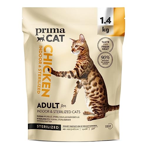 PrimaCat - Komplettes Trockenfutter mit Hühnergeschmack, Sterilisiertes Katzenfutter für Erwachsene, 1,4 kg von prochoice Professional's Choice