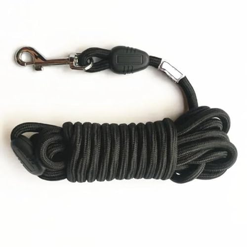 Premium Hundeleine 5m & 10m für große Hunde sowie mittelgroße Hunde | Extra Starkes Material mit Karabiner | 5 Meter & 10 Meter Leine (Schwarz, 5 Meter) von Primal Internet GmbH