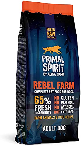 Primal Spirit8436586310837 65% Rebel Fram Hundefutter für Erwachsene 12 kg von Primal Spirit Foods