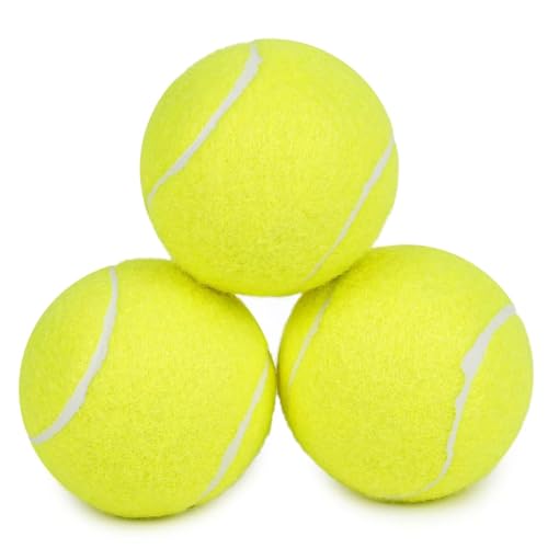 PrimePets Tennisbälle für Hunde, 6,3 cm Quietschende Hundebälle zum Spielen & Apportieren, Quietschende Tennisbälle für mittelgroße große Hunde, Hundespielzeugbälle von Prime Pets