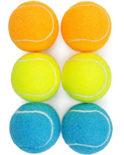 PrimePets Quietschbälle für Hunde, 6,3 cm Hundespielzeug, interaktives Hundespielzeug, Tennisbälle für drinnen und draußen, Quietschspielzeug für mittelgroße und große Hunde von Prime Pets