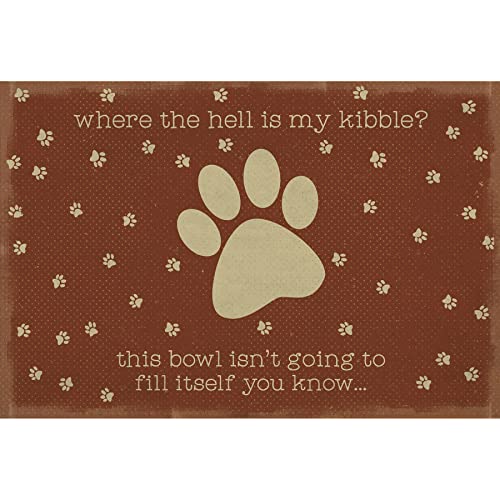 Haustiermatte LG - Where Is My Kibble? von Primitives by Kathy