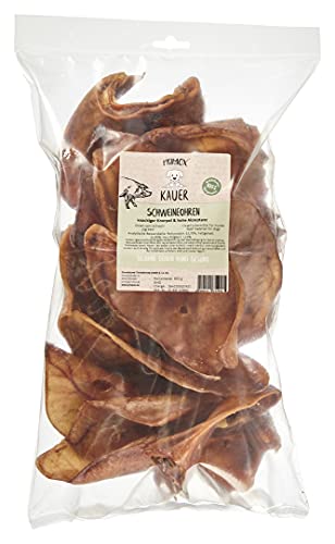 PRIMOX Schweineohren 800g | Kausnack für Hunde | Knackiger Knorpel | Hohe Akzeptanz | Monoprotein | 100% natürlich | Langer Kauspaß | Zahnpflege von Primox