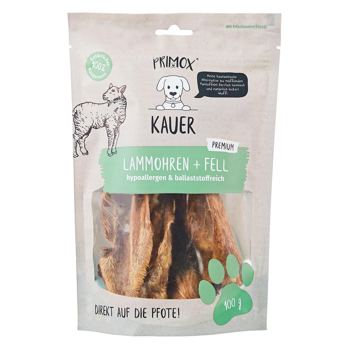 Primox Lammohren mit Fell 100g von Primox